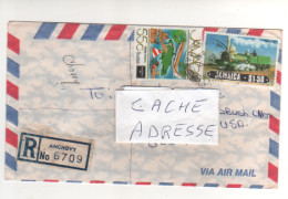 Timbres  " Train , Vacances " ,  Sur Lettre , Cover , Mail Recommandée , Registered Du 9/09/88 - Giamaica (1962-...)