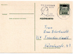 64786 - Bund - 1968 - 20Pfg Gr.Bauten GAKte BONN - F.W.RAIFFEISEN ... -> Freudenstadt - Covers & Documents