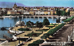 Suisse - Genève - Quai Du Mont Blac Et Vue Sur La Ville - Carte Postale - Genève