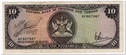 TRINIDAD AND TOBAGO,10 DOLLARS,L.1964(1977),P.32,VF - Trinité & Tobago