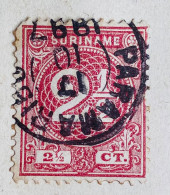 SURINAM - 1890, Michel 24 - VARIÉTÉ, GROS DÉFAUTS - Suriname