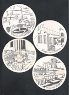 4 Bierviltjes - Sous-bock - Bierdeckel - HOEGAARDEN - BROUWERIJ DE KLUIS1986-1979 - CELIS 1966 - TOMSIN 1986 (B 651) - Bierviltjes