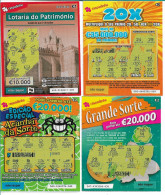 Portugal , 4 Lottery Tickets Raspadinha - Lotterielose