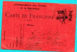 CP- Correspondance Des Armées De La République  - 6 Drapeaux - ( En Rouge ) - WW I