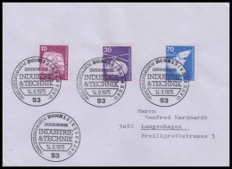 Bund 1975, Mi. 847+49+52 FDC - Lettres & Documents