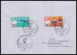 Bund 1974, Mi. 811-12 FDC - Lettres & Documents