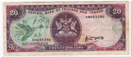 TRINIDAD AND TOBAGO,20 DOLLARS,S.4,1985,P.39a,F-VF - Trinidad & Tobago