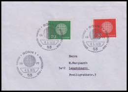 Bund 1970, Mi. 620-21 FDC - Lettres & Documents