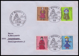 Bund 1968, Mi. 571-74 FDC - Briefe U. Dokumente