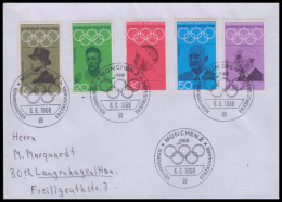 Bund 1968, Mi. 561-65 FDC - Lettres & Documents