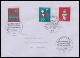 Bund 1968, Mi. 546-48 FDC - Briefe U. Dokumente