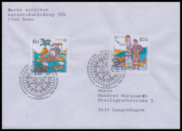 Bund 1992, Mi. 1608-09 FDC - Lettres & Documents