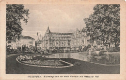 ALLEMAGNE - Wiesbaden - Blumengarten Vor Dem Kurhaus Mit Nassauer Hof - Fontaine - Carte Postale Ancienne - Wiesbaden