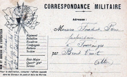 CP-  Correspondance Militaire -   Allégorie 6 Drapeaux - - Guerre De 1914-18