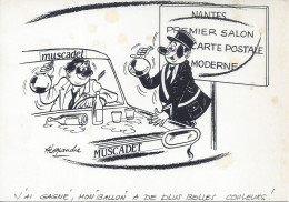 CPM 1° Salon De La Carte Postale Moderne Au Pays Du Muscadet 26-26-Octobre 1986 Nantes - Bourses & Salons De Collections