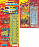 Portugal , 2 Lottery Tickets Raspadinha - Billets De Loterie