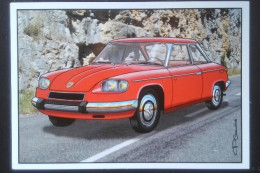 ►   Panhard 24 BT  1966 Rouge - CPM Illustrateur - Voitures De Tourisme