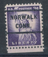 USA - Timbre Préoblitéré - Norwalk Conn - Prematasellado