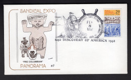 USA 1992 FDC Sandical Stamp Expo - Pre Columbian Panorama - Discovery Of America #7 - Event Covers