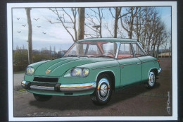 ►   Panhard 24 BT  1966 Verte  - CPM Illustrateur - Voitures De Tourisme