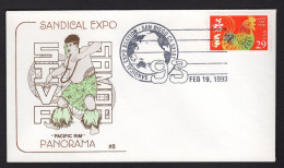 USA 1993 FDC Sandical Stamp Expo - Pacific Rim - Panorama #8 - Event Covers