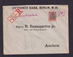 1902 - 30 Pf. Reichspost Auf Einschreibbrief Ab Berlin Nach Aachen - Brieven En Documenten