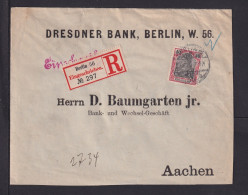 1901 - 40 Pf. Reichspost Auf Einschreibbrief Ab Berlin Nach Aachen - Brieven En Documenten