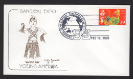 USA 1993 FDC Sandical Stamp Expo - Pacific Rim - Young America #8 - Schmuck-FDC