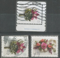 USA 2020 Modern Wedding Bouquets Cpl2v Set VFU + FRAMA ATM Stamps.com Stamp Used - Vignettes De Fantaisie