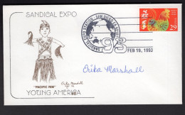 USA 1993 FDC Sandical Stamp Expo - Pacific Rim - Young America #8 With Signature - Event Covers