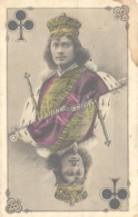 Playing Card King Of Clover, Actor Josef Kainz, Pre 1920 - Speelkaarten