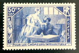 1935 FRANCE N 307 - POUR LES CHÔMEURS INTELLECTUELS  - NEUF** - Ungebraucht