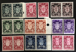 Belgique 1945 - 716/724 Armoiries MNH** - Unused Stamps