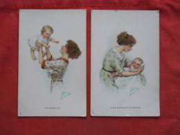 Lot Of 2 Cards.   LIFE'S GREATEST BLESSING / MOTHER WITH BABY,  Ref 6414 - Other & Unclassified