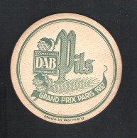 Bierviltje - Sous-bock - Bierdeckel :  DAB - PILS - GRAND PRIX PARIS 1937  (2 Scans)  (B 761) - Bierdeckel