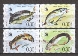 Bulgaria 2004 Mi 4678-4681 In Pairs MNH WWF - STURGEONS - Ungebraucht