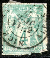 France ,1876/78.SageI 4c.Y&T#63 ,cancell:Nice,11.07.1877 , ,as Scan - 1876-1878 Sage (Tipo I)