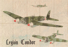 AVIATION LEGION CONDOR - 1942 - RARE BLOC COMPLET -10 "TIMBRES VIGNETTES BON Pour Un REPAS"- AIDE SOCIALE GUERRE  - - Aviation