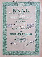 P.S.A.L. SA Des Transports Internationaux - Anvers - 1947 - Andere & Zonder Classificatie