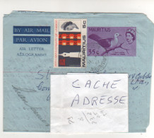 Timbre " 20 è Anniversaire UNESCO "  Sur Lettre , Cover , Mail Entier  Aérogramme Du 17/02/67 - Maurice (1968-...)
