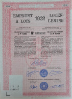 Lotenlening 1932 - Koninkrijk Belgie - Bank En Verzekering