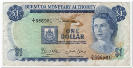 BERMUDA,1 DOLLAR,1986,P..28c,FINE - Bermudes