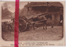 De Klomp - Mestladen Op Het Erf - Orig. Knipsel Coupure Tijdschrift Magazine - 1924 - Zonder Classificatie