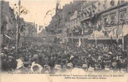 61-ALENCON- CONCOURS DE MUSIQUE DES 11 ET 12 MAI 1913 DEFILE DES MUSIQUES RUE ST-BLAISE - Alencon