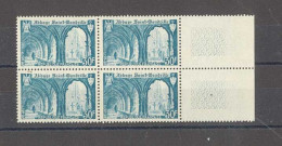 Yvert 888 - Saint Wandrille - Bloc De 4 Timbres Neufs Sans Traces De Charnières - Bord De Feuille - Unused Stamps