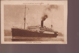 Cpa , Messagerie Maritimes  " Général Metzinger   " , Non Voyagé - Steamers