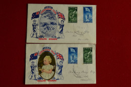New Zealand 1953 2 SP Covers Coronation Year Conquest Of Everest Hillary Tenzing" - Escalade