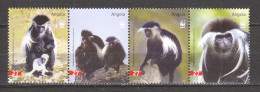 Angola 2004 Mi 1745-1748 In Strip MNH WWF - MONKEYS - Nuovi