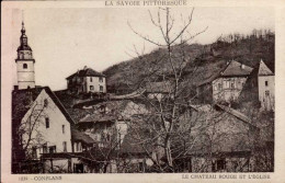 CONFLANS    ( SAVOIE )    LE CHATEAU ROUGE ET L ' EGLISE - Autres & Non Classés