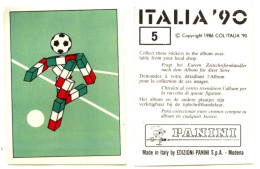 PANINI "ITALIA ‘90" - N° 5 :  Joueur Stylisé En Action De Jeu - SAA - Edition Française